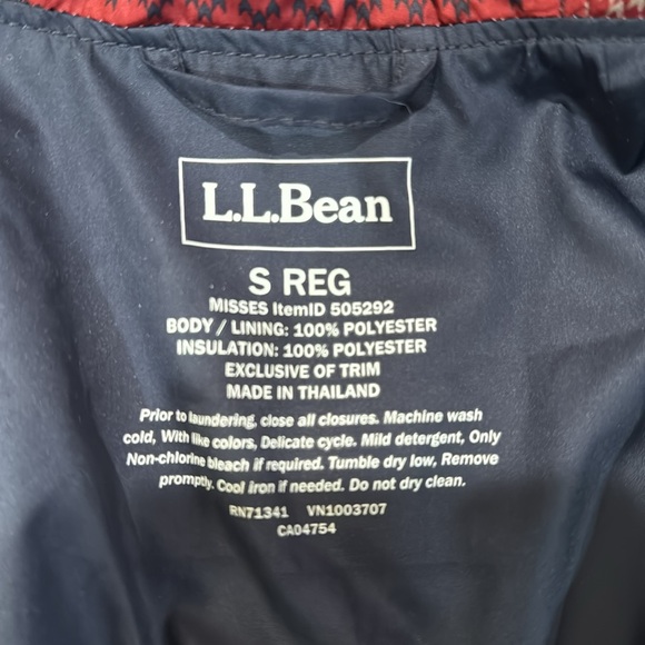 LL Bean Primaloft Hooded 3/4 zip puffer - Picture 4 of 7